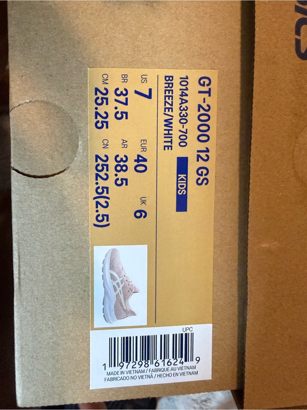 ASICS GT-2000 12 GS Breeze/White Girls Pink Running Sneakers